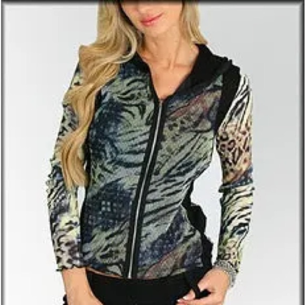 Just Living hooded blouse, size USA S/1